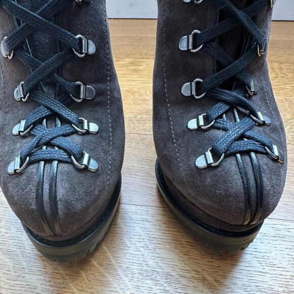 Seen on Beyonce Alaïa Grey Suede Platform Hiker Boots size EU 38 - Picture 7 of 16